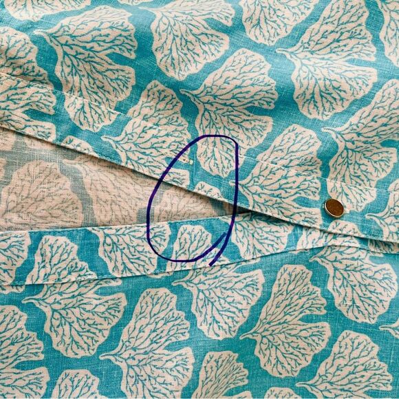 Coral Bay Linen Top Costal Beach Resort Wear Summer Woman XL - Picture 7 of 7